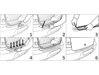 Nissan Qashqai J10 07-14 listwa nakładka progu tylnego STALOWA CHROM