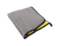 M MODECAR Ręcznik z Polaru Koralowego 40x40cm 500gsm ŻÓŁTO-SZARY z OBSZYCIEM