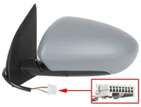 Nissan Qashqai 06-14 lusterko zewnętrzne elektryczne ogrzewane DO MALOWANIA lewe