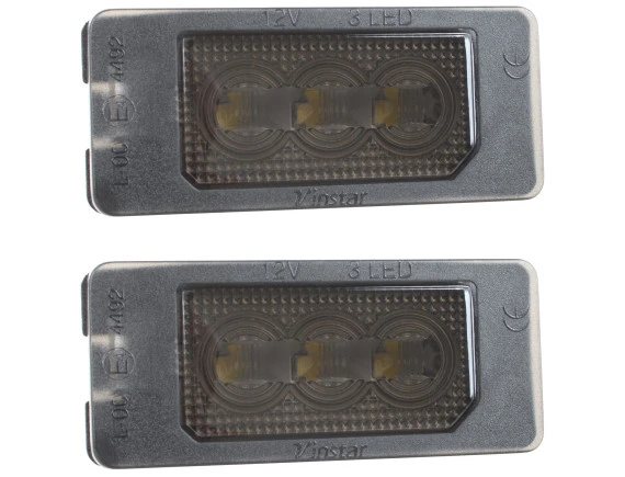 BMW E39 E60 E61 E70 E71 E72 E82 E84 E85 E86 E88 E90 E91 E92 E93 F10 F11 F15 F25 F30 F31 F32 F33 F34 LED luči za registrsko tablico, DIMLJENE LEČE, KOMPLET 2-DELNI