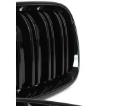 BMW 2 F23 2014- atrapy między reflektory (nerki) lewa + prawa kpl. BLACK GLOSSY DOUBLE BAR