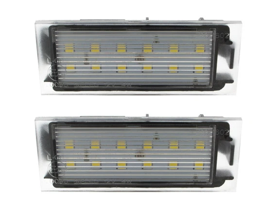 Renault Clio III IV Fluence Kadjar Kangoo Laguna II II Master II III Megane II III Thalia II Trafic III Twingo II Vel Satis Wind lampki podświetlenia tablicy rejestracyjnej LED 2 szt. kpl