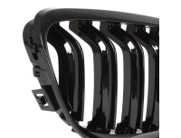 BMW 3 E90 / E91 09-13 SEDAN / KOMBI atrapy między reflektory (nerki) lewa + prawa kpl. BLACK GLOSSY DOUBLE BAR