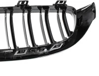 BMW 4 F32 / F33 / F36 13-18 atrapy między reflektory (nerki) lewa + prawa kpl. BLACK GLOSSY DOUBLE BAR