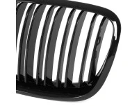 BMW X6 E71 07-14 atrapy między reflektory (nerki) lewa + prawa kpl. BLACK GLOSSY DOUBLE BAR