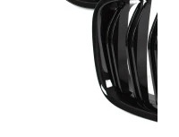 BMW 5 F07 GT 09-17 atrapy między reflektory (nerki) lewa + prawa kpl. BLACK GLOSSY DOUBLE BAR