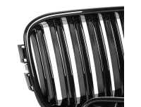 BMW 3 E36 91-96 atrapy między reflektory (nerki) lewa + prawa kpl. BLACK GLOSSY DOUBLE BAR