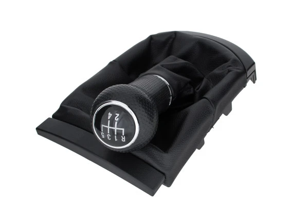 Seat Ibiza III 02-09 gałka zmiany biegów CZARNA + mieszek z ramką 5 BIEGÓW