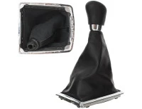 Ford Focus Mk2 04-11 gałka zmiany biegów SILVER + mieszek z ramką CHROM 5 BIEGÓW