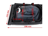 Seat Ibiza III 02-09 gałka zmiany biegów CZARNA + mieszek z ramką 6 BIEGÓW