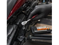 M MODECAR Zestaw narzędzi 1/4" 12PCS - grzechotka, przedłużka i 10 nasadek 4-13mm