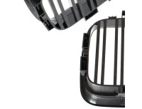 BMW 3 E36 91-96 atrapy między reflektory (nerki) lewa + prawa kpl. BLACK GLOSSY DOUBLE BAR