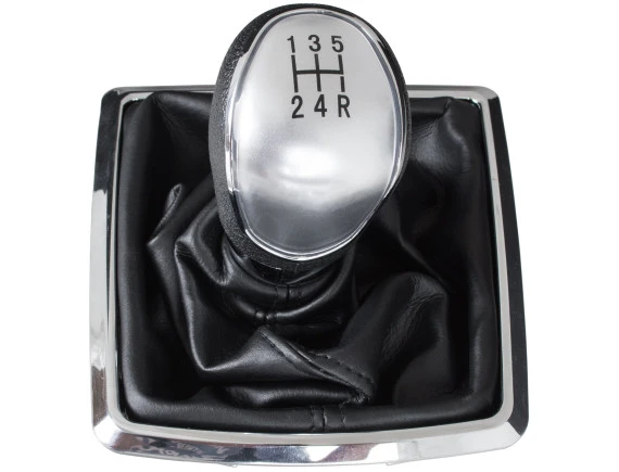 Ford Focus Mk2 04-11 gałka zmiany biegów SILVER + mieszek z ramką CHROM 5 BIEGÓW