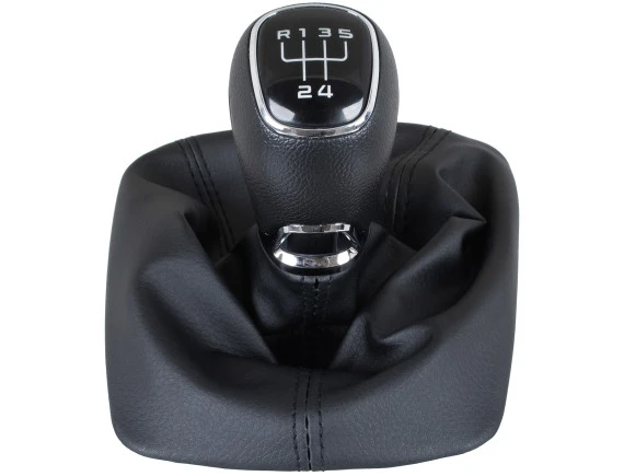 Skoda Octavia II 07-14 gałka zmiany biegów CZARNA ABS + mieszek z ramką 5 BIEGÓW