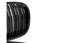 BMW X5 E70 06-13 atrapy między reflektory (nerki) lewa + prawa kpl. BLACK GLOSSY DOUBLE BAR