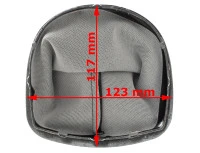 Renault Clio III 05-12 mieszek ochronny drążka zmiany biegów CZARNY + ramka SILVER