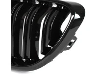 BMW 2 F23 2014- atrapy między reflektory (nerki) lewa + prawa kpl. BLACK GLOSSY DOUBLE BAR