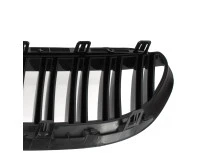 BMW 6 E63 / E64 04-10 atrapy między reflektory (nerki) lewa + prawa kpl. BLACK GLOSSY DOUBLE BAR