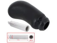 Renault Fluence 5-STOPENJSKA ročica prestavne ročice ČRNO USNJE + KROM + adapter / adapter za ročico prestavne ročice 2 kosa SET