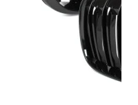 BMW X1 F48 15-19 atrapy między reflektory (nerki) lewa + prawa kpl. BLACK GLOSSY DOUBLE BAR