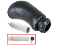 Renault Megane II III 5-STOPENJSKA ročica prestavne ročice ČRNA + SREBRNA + adapter / adapter za ročico prestavne ročice 2 kosa SET
