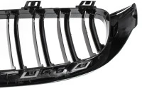 BMW 4 F32 / F33 / F36 13-18 atrapy między reflektory (nerki) lewa + prawa kpl. BLACK GLOSSY DOUBLE BAR