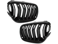 BMW 3 E92 E93 10-13 atrapy między reflektory (nerki) lewa + prawa kpl. BLACK GLOSSY DOUBLE BAR