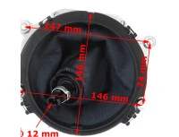 Audi TT 8J 06-14 gałka zmiany biegów CZARNA / CHROM + MIESZEK CZARNY Z RAMKĄ CHROM 6 BIEGÓW
