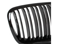 BMW X6 E71 07-14 atrapy między reflektory (nerki) lewa + prawa kpl. BLACK GLOSSY DOUBLE BAR