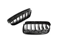 BMW 5 F10 / F11 10-17 atrapy między reflektory (nerki) lewa + prawa kpl. BLACK GLOSSY DOUBLE BAR