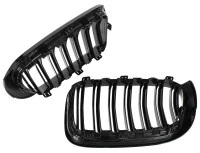 BMW X3 F25 14-17 atrapy między reflektory (nerki) lewa + prawa kpl. BLACK GLOSSY DOUBLE BAR