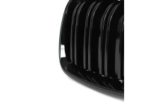 BMW 2 F23 2014- atrapy między reflektory (nerki) lewa + prawa kpl. BLACK GLOSSY DOUBLE BAR