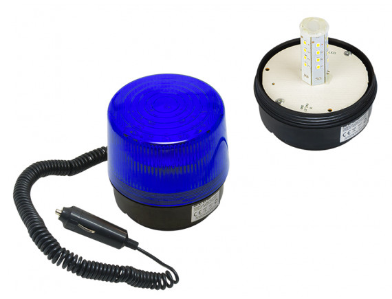 LED optični signalizator BLOW 12V modri magnet