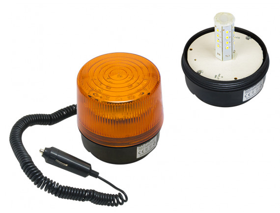 LED optični signalizator BLOW 12V oranžen magnet
