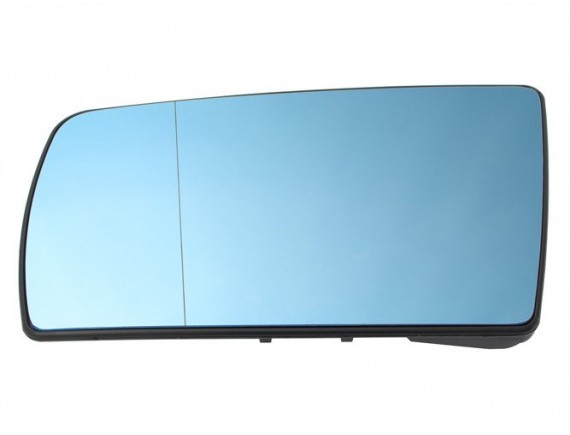 Mercedes W140 S-razred 95-98 Ogledalo steklo / vložek ogledala Ogrevano BLUE Left