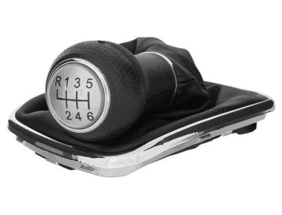 VW Golf IV 97-03 Prestavna ročica SILVER + Ročica z ročico CHROM 6 Prestav Hole 23MM