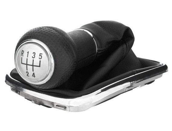 VW Bora 98-05 Prestavna ročica SILVER + Ročica z ročico z okvirjem CHROM Luknja 22 mm