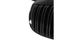BMW 6 E63 / E64 04-10 lutka žarometov (ledvička) levi + desni komplet. ČRNA SIJAJNA DVOJNA PREČICA