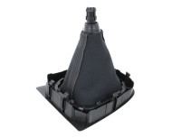 VW GOLF MK6 VI 08-12 Gumijasta črna črna + SREBRNA OBRNINA + ČRNA ZADNJA 5 + R + Vzvodna ročica s KROM OKVIROM