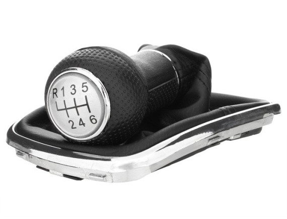 VW Golf IV 97-03 Prestavna ročica SILVER + Ročica z ročico CHROM 6 Prestav Hole 12MM