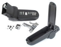Garnitura za naslon za roke VW Golf IV BLACK EKOLEATHER + komplet za pritrditev