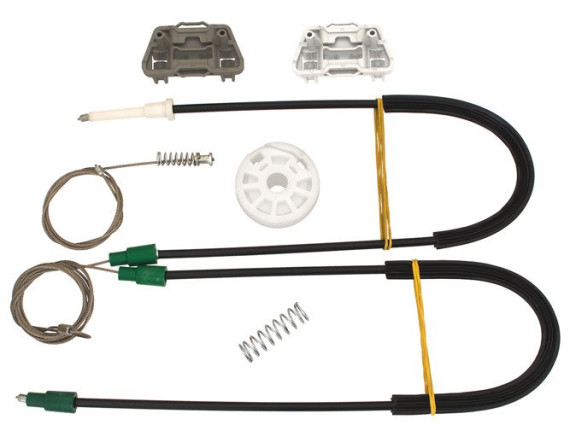 Ford Focus Mk1 98-04 3 vrata Dvigalo / ventilator / regulator prednjega stekla (izvedba z električno nastavitvijo) Komplet za popravilo Levo