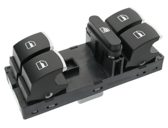 VW Golf VI 09-13 Nadzorna plošča dvigala oken (električna izvedba sterringa) CHROM