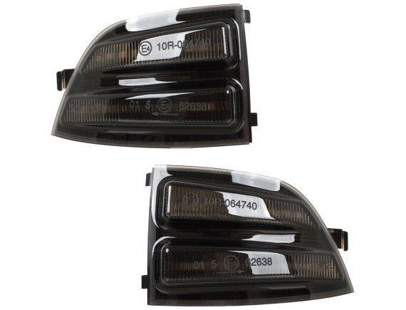 Ford Focus II C-MAX 03-07 smerna ogledala levo + desno SMOKE DYNAMIC LED 2 kom