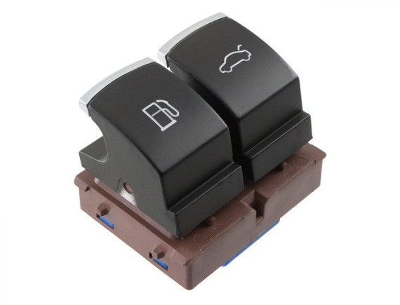 VW Passat B6 05-10 Pokrov posode za gorivo / prtljažnik Gumb za odpiranje CHROM